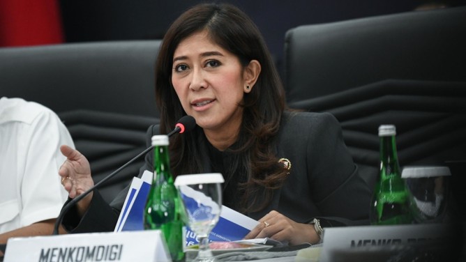 Menkopolkam Budi Gunawan bersama Menkomdigi Meutya Hafid, Menteri Agama Nasaruddin Umar, Mendiktisaintek Satryo Soemantri Brodjonegoro dan sejumlah pimpinan Lembaga Negara menyampaikan keterangan saat Konfrensi Pers